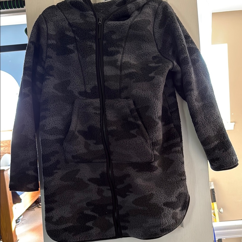 DSG Black & Gray Camo Teddy Jacket with Hood